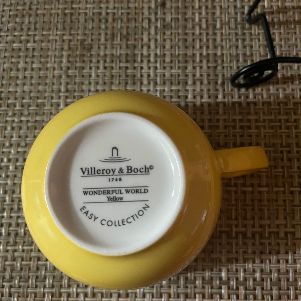 NEW Villeroy & Boch Wonderful World Tea Cup & Saucer Yellow - Picture 3 of 7